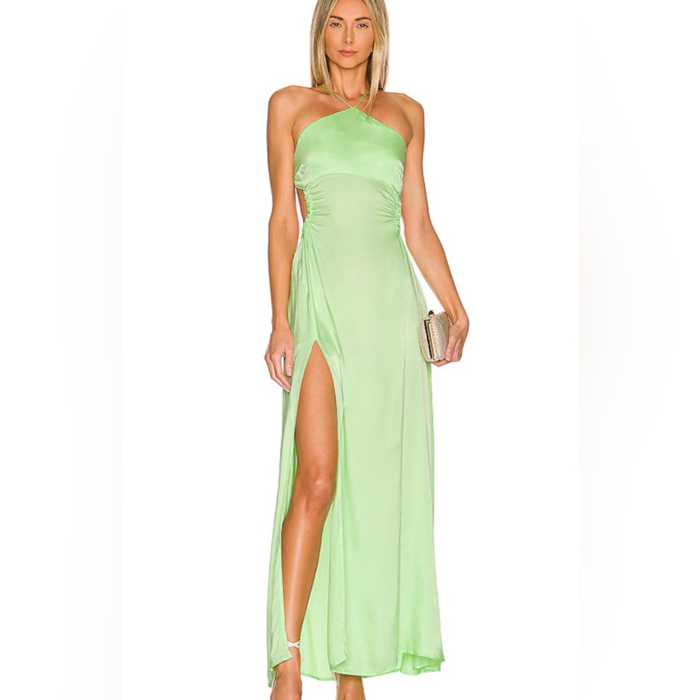 For Love And Lemons Light Green Strapless Dress